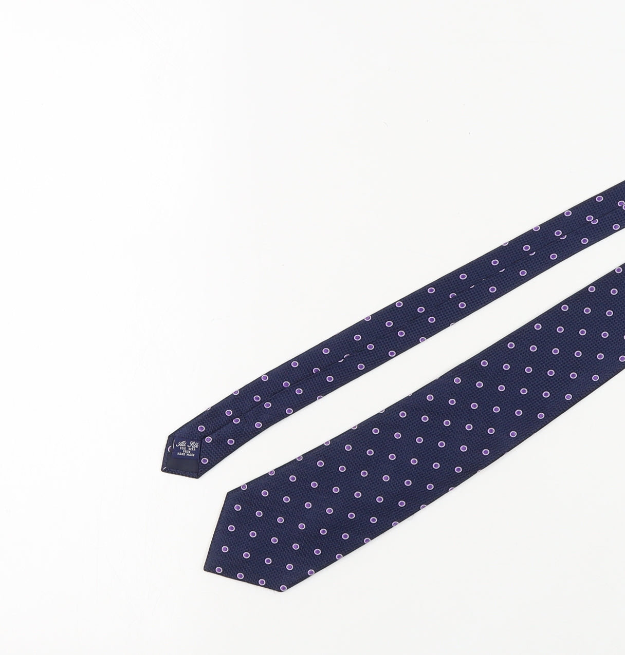 Dehavilland Men's Blue Polka Dot Silk Tie