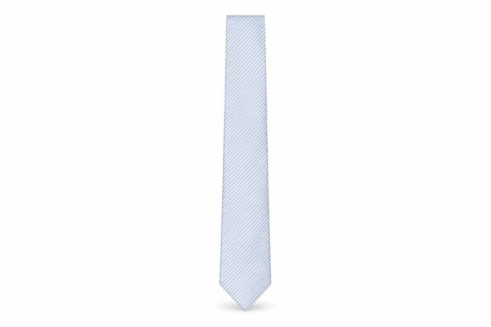 Daniel Hechter Men's Blue Slim Silk Striped Tie