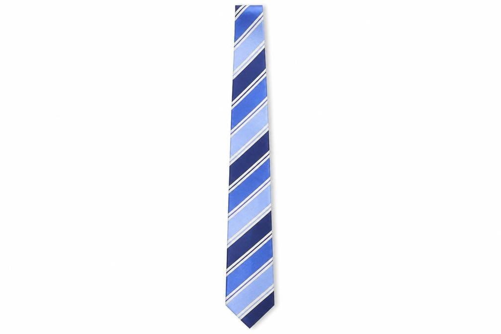 Jeff Banks Men's Blue Striped Silk Designer Tie