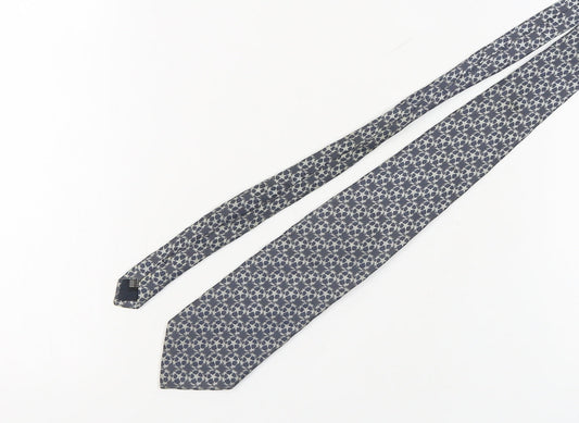 UEFA Champions League Men's Blue Silk Geometric Tie