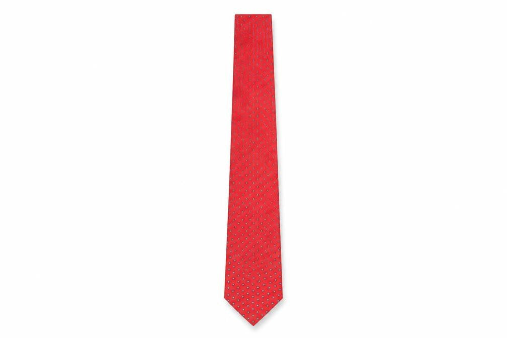 Austin Reed Men's Red Silk Geometric Tie