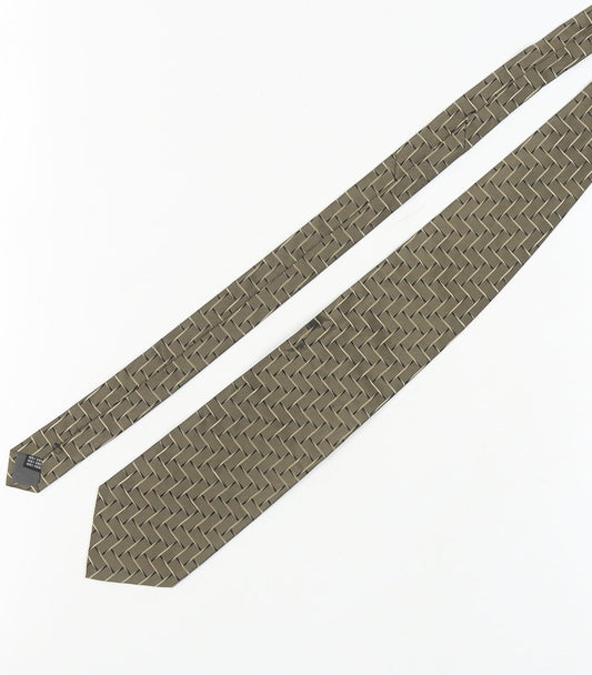 Baumler Men's Bronze Geometric Silk Tie One Size