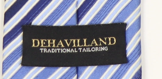 Dehavilland Men's Blue Striped Silk Tie