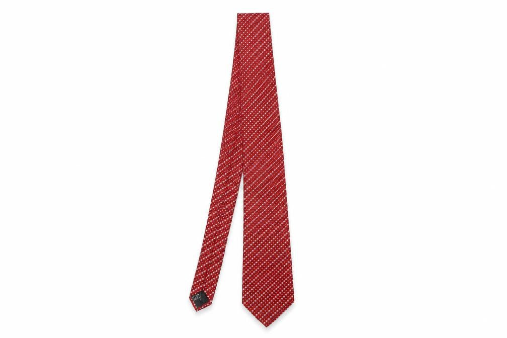 Van Heusen Men's Red Silk Polka Dot Tie