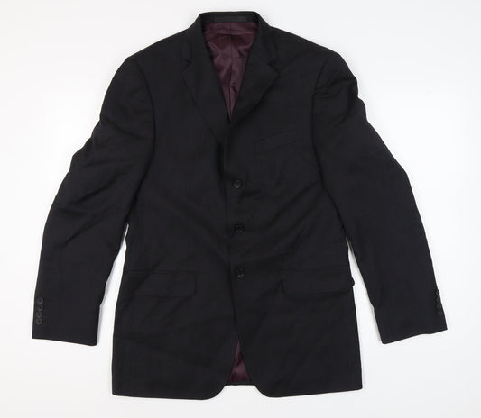 Marks and Spencer Men's Black Wool Blazer 40