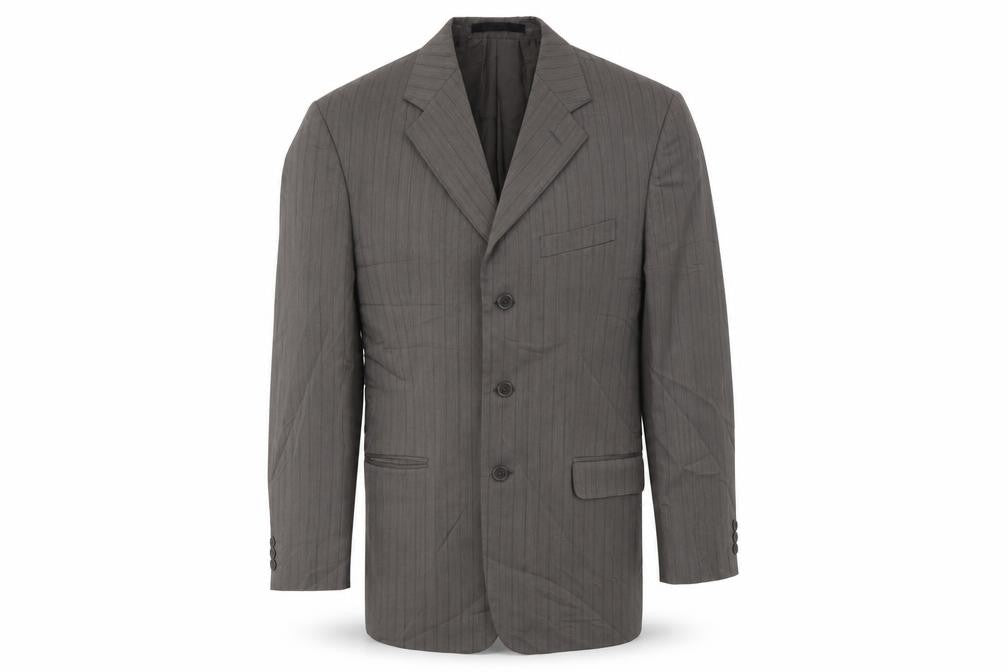 Zantos Men's Brown Grey Striped Blazer, Size 40, Jacket Style