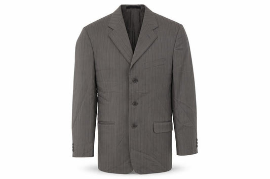 Zantos Men's Brown Grey Striped Blazer, Size 40, Jacket Style