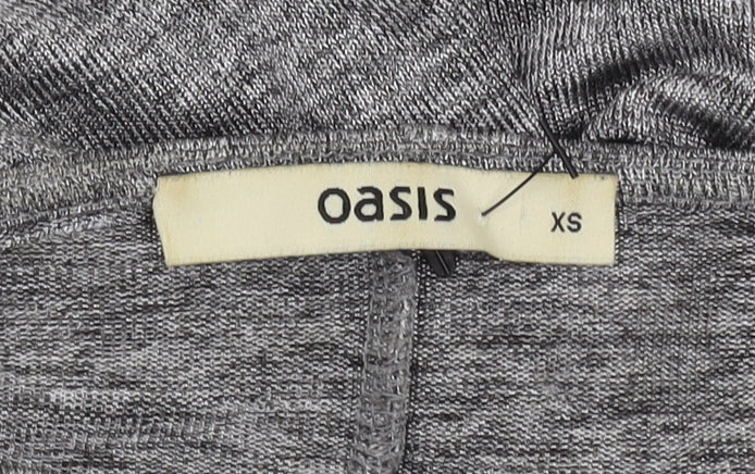 Oasis Women Grey 3/4 Sleeve T-Shirt XS