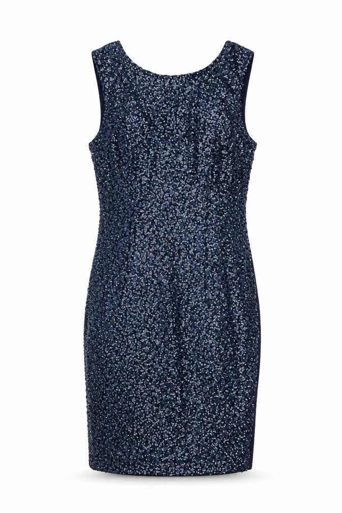 New Look Women’s Blue Sequin Sheath Dress, Size 10