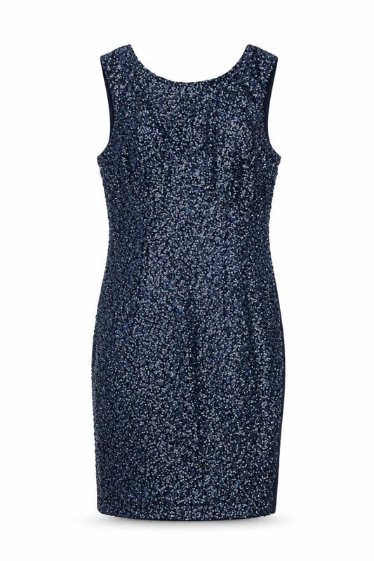 New Look Women’s Blue Sequin Sheath Dress, Size 10