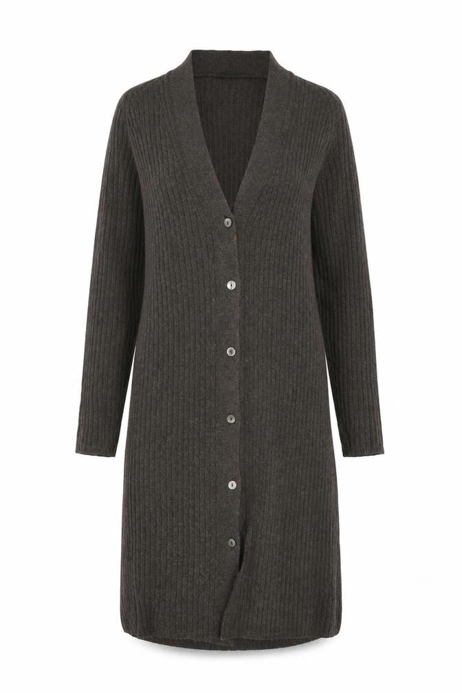 Planet Women's Brown Cardigan, Size L, V-Neck, Button, Knit