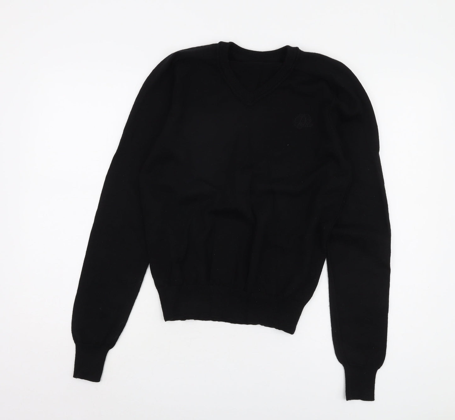 883 Police Women's Black Pullover Jumper, Size 2, V-Neck