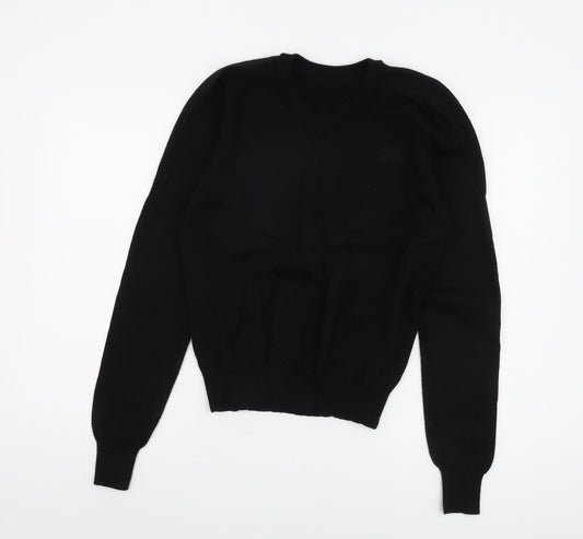 883 Police Women's Black Pullover Jumper, Size 2, V-Neck