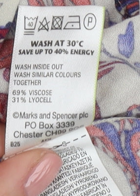 Marks and Spencer Women's Multicoloured Paisley Shirt