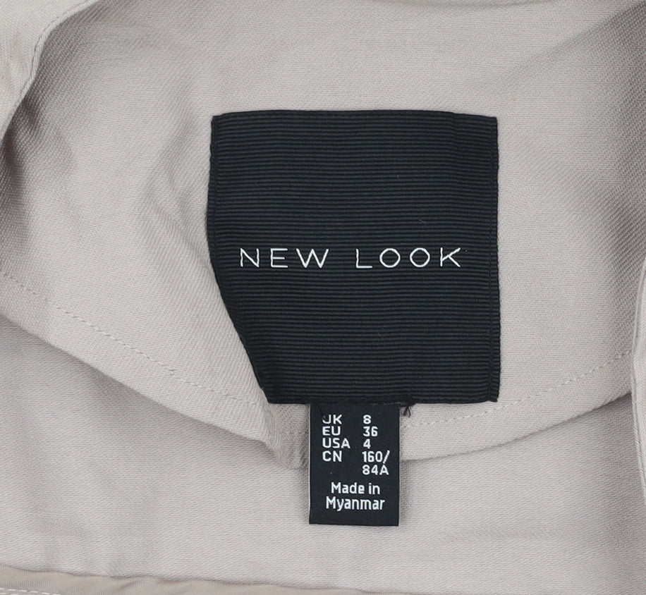 New Look Women's Beige 8 Mid-Length Jacket