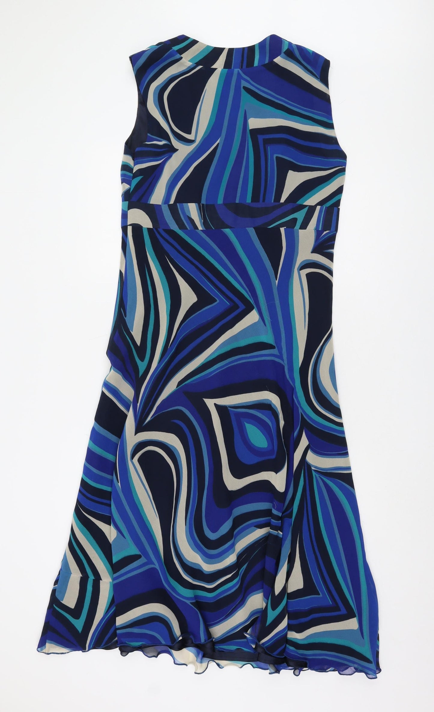 Planet Women's Blue Sleeveless V-Neck Dress Size 12