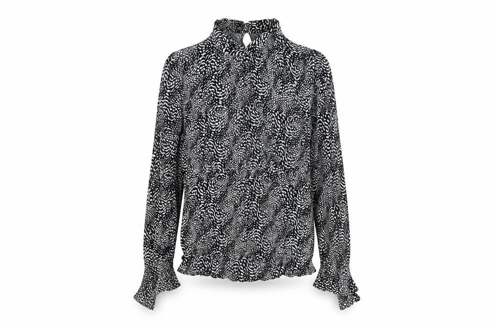 Marks & Spencer Women's Black Animal Print Blouse Size 10