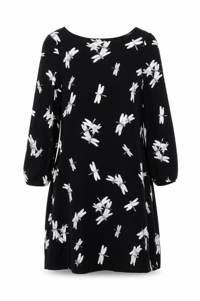 Wallis Women's Black Animal Print Dress Size 14