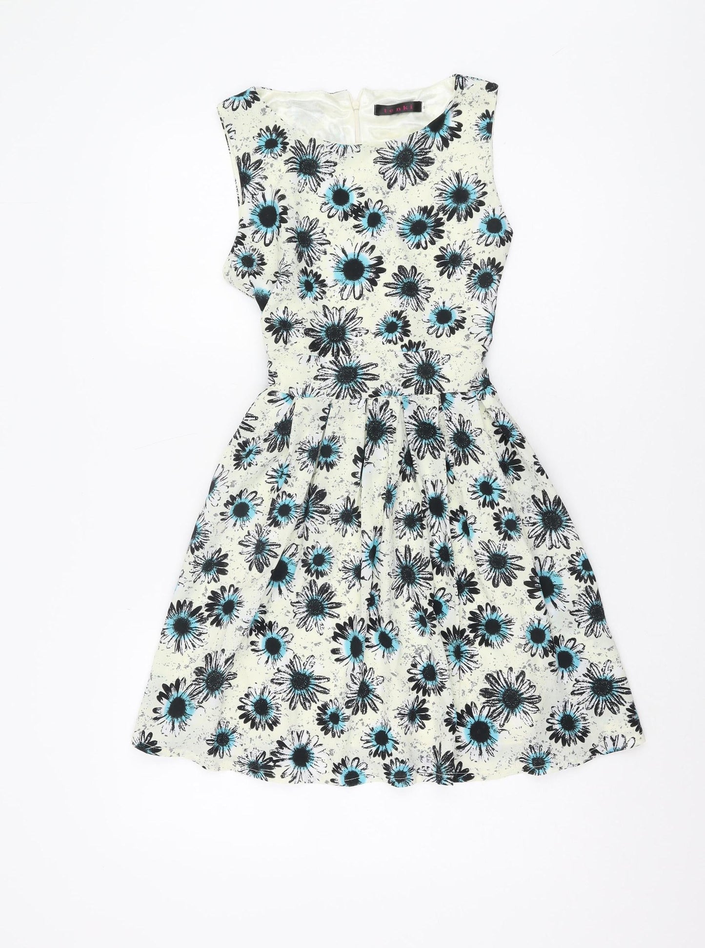 Tenki Women's Multicoloured Floral A-Line Dress - Size 8