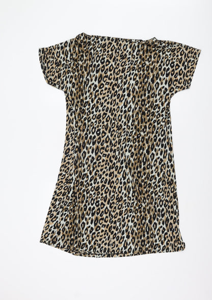 Next Women Animal Print Dress Multicoloured Size 10