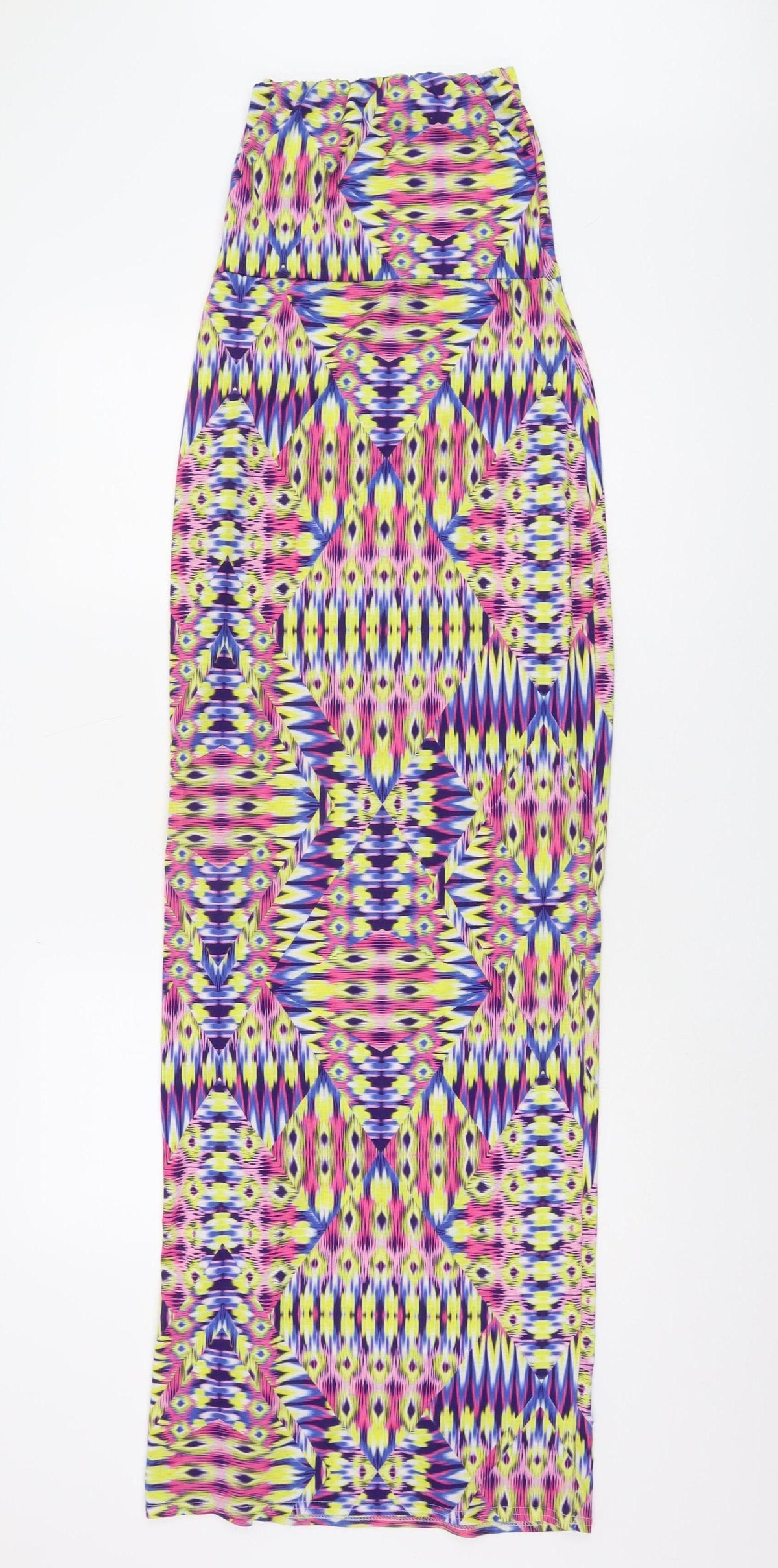 Boohoo Women's Geometric Midi Dress - Size 8 Multicolour
