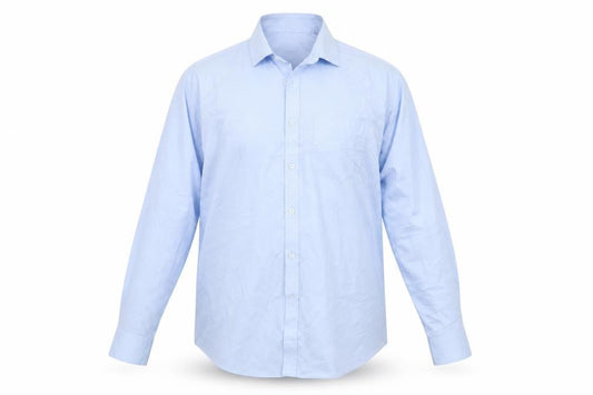 Fellini Men's Blue Button-Up Shirt, Long Sleeve
