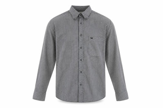 Bar Harbour Men's Black Striped Button-Up Shirt M