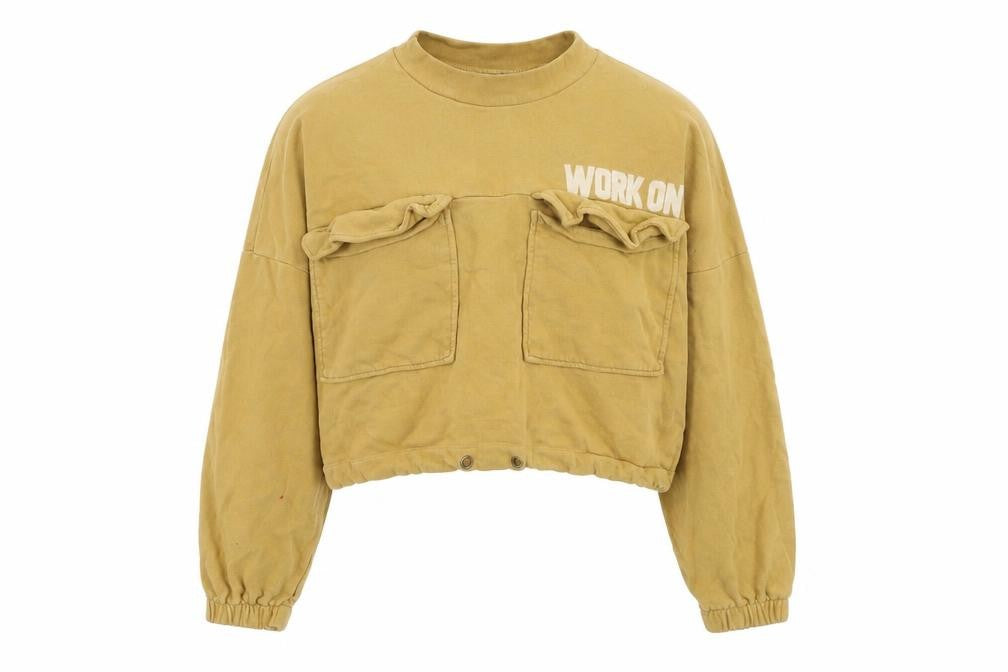 Pull & Bear Women’s Beige Pullover Sweatshirt, Size M