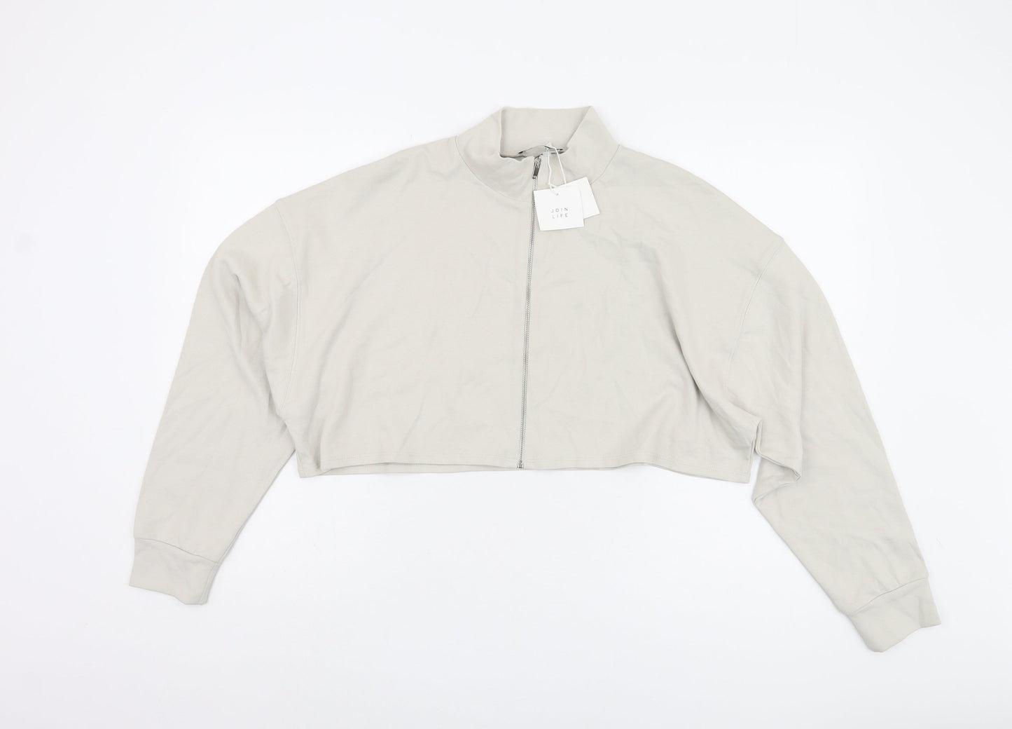 Zara Womens Beige Cropped Jacket Size 2 Casual