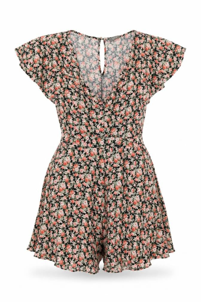 Oasis Women’s Multicoloured Floral Playsuit Size 12