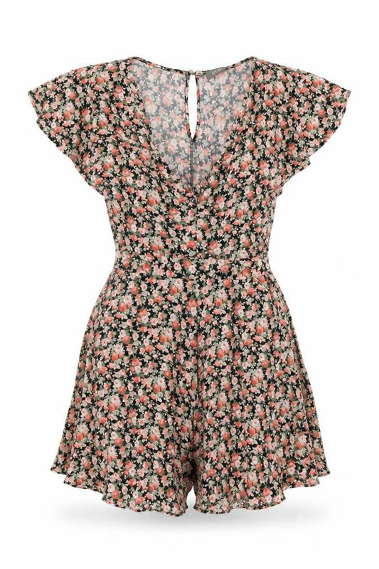 Oasis Women’s Multicoloured Floral Playsuit Size 12