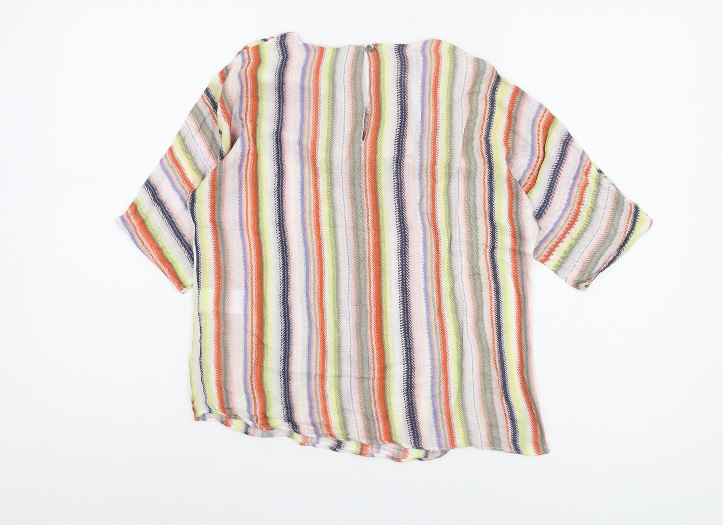 Warehouse Women's Multicoloured Striped T-Shirt, Size 6