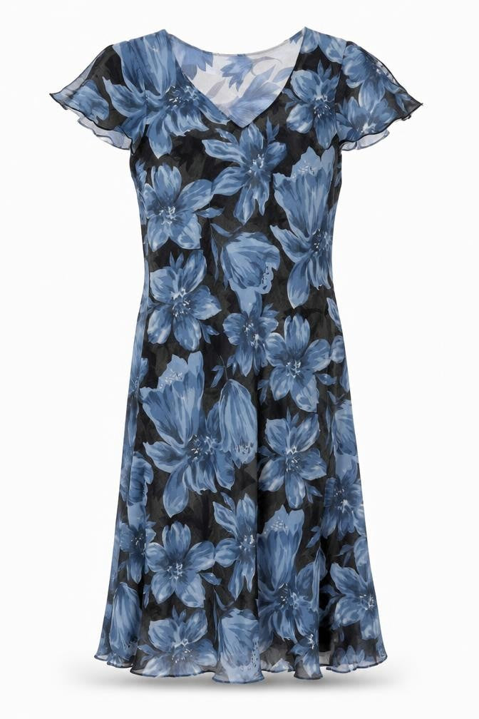 Casamia Women's Blue Floral Dress Size 12