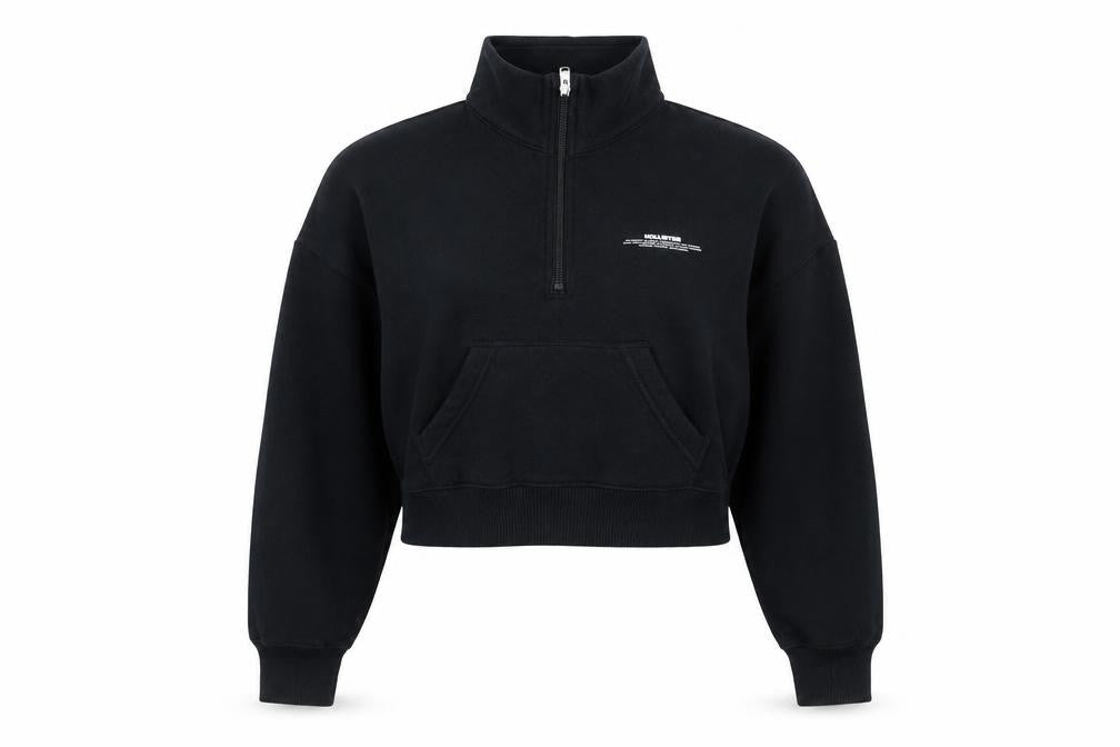 Hollister Women's Black XS Pullover Logo Sweatshirt