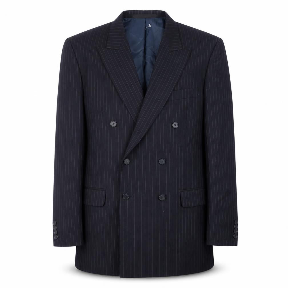 Marks & Spencer Men's Blue Striped Wool Blazer 40L