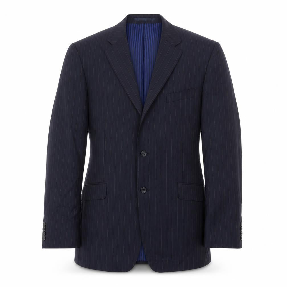 Marks & Spencer Men's Navy Striped Suit Jacket 40L
