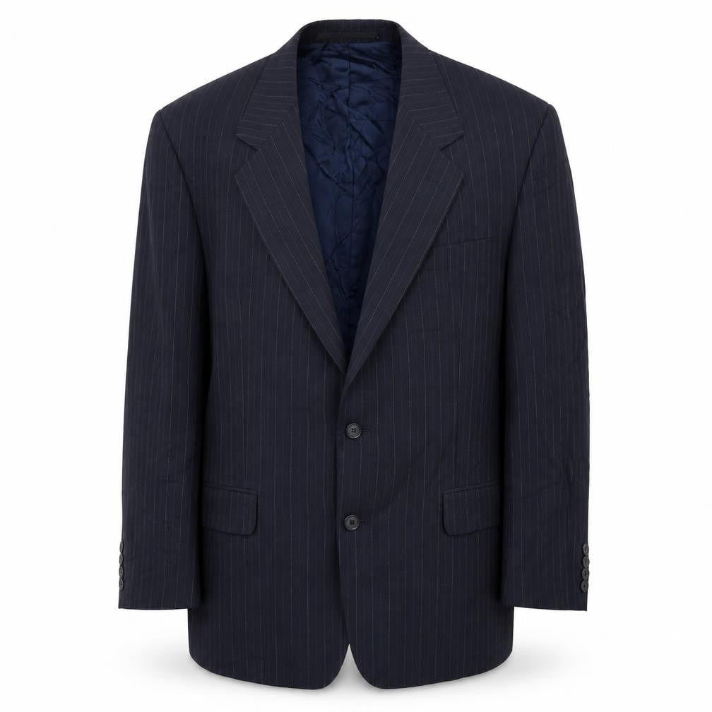 DAKS Men's Blue Striped Suit Jacket Size 40S