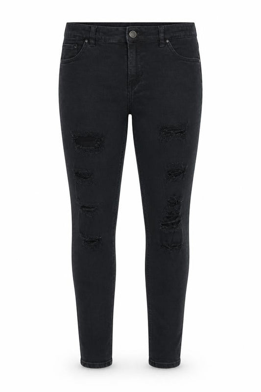 Topshop Women’s Black Skinny Distressed Jeans Size 10