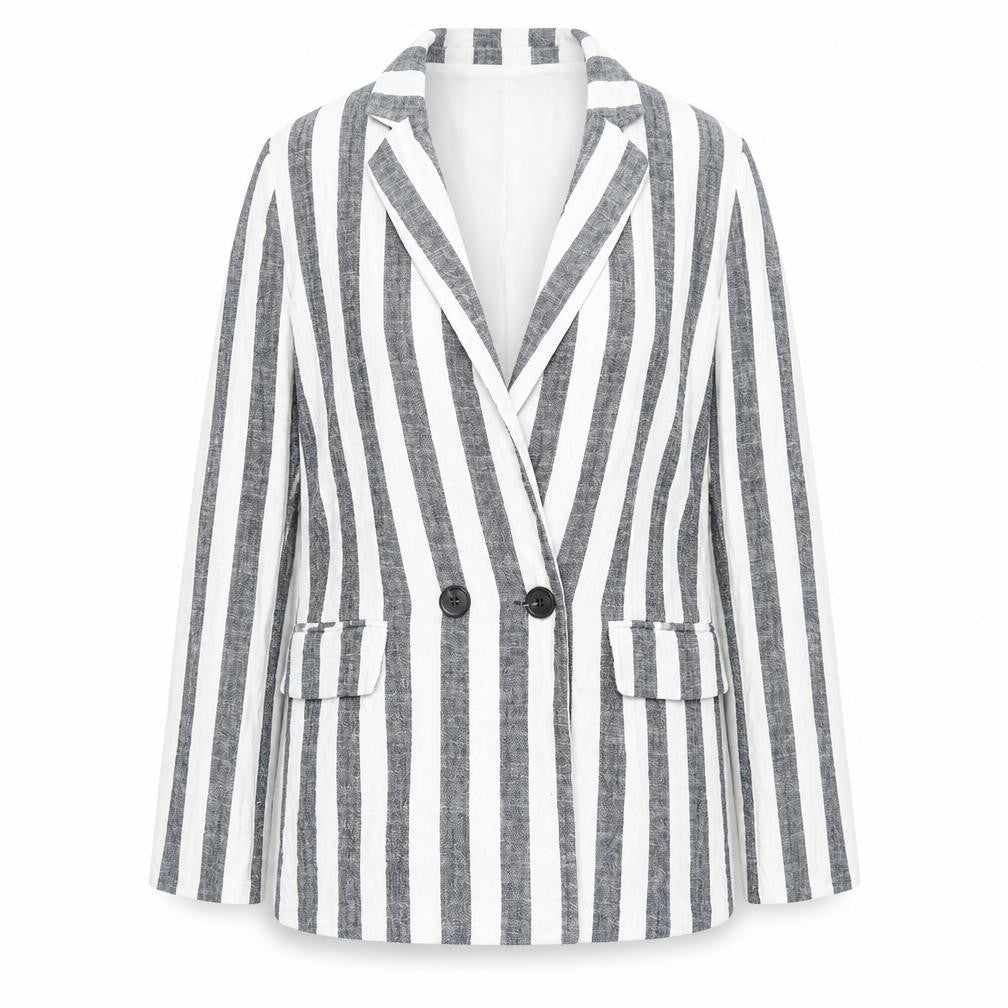 Bershka Women's Multicoloured Striped Blazer S