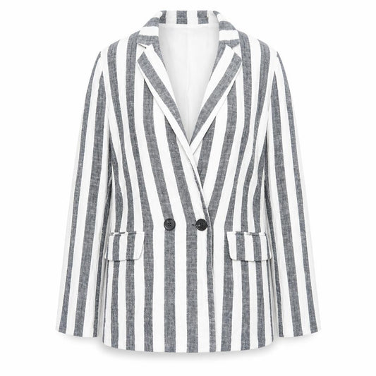 Bershka Women's Multicoloured Striped Blazer S