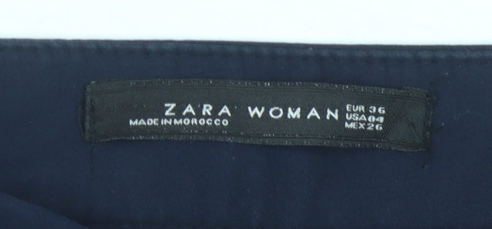 Zara Women Blue Straight Trousers Size 8