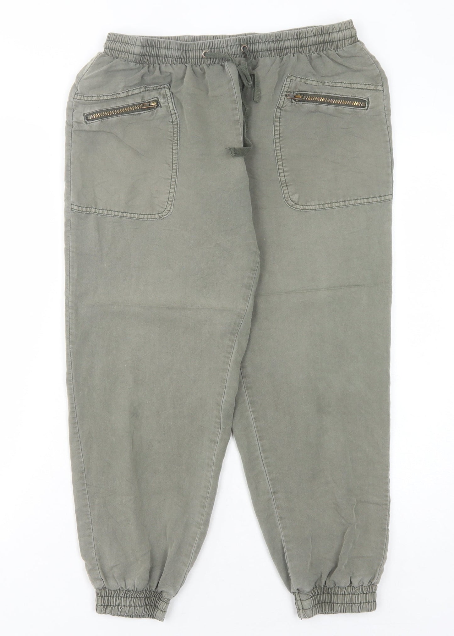Dorothy Perkins Women's Green Jogger Trousers Size 10