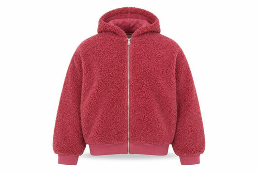 Topshop Women's Red Hooded Full Zip Jacket Size 10