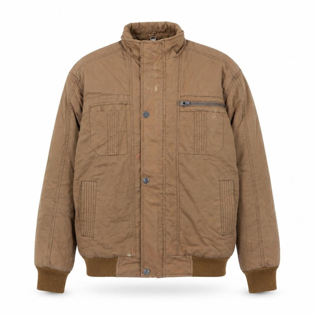 Confate Men's Brown Bomber Jacket L Casual
