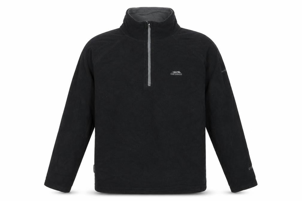 Trespass Men's Black Fleece 1/2 Zip Sweatshirt M