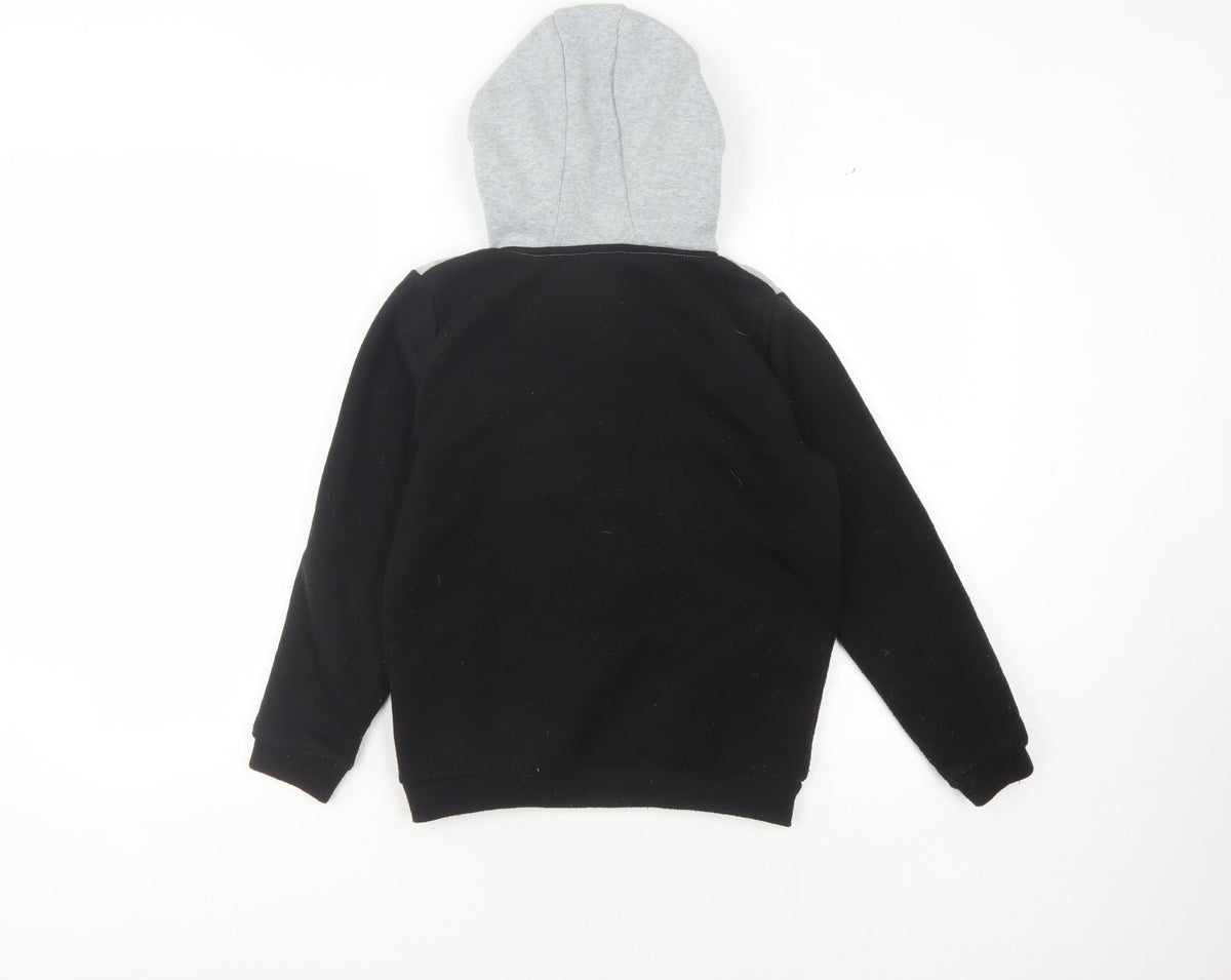 Slazenger Boys Full Zip Hoodie Black Grey 11-12 Years