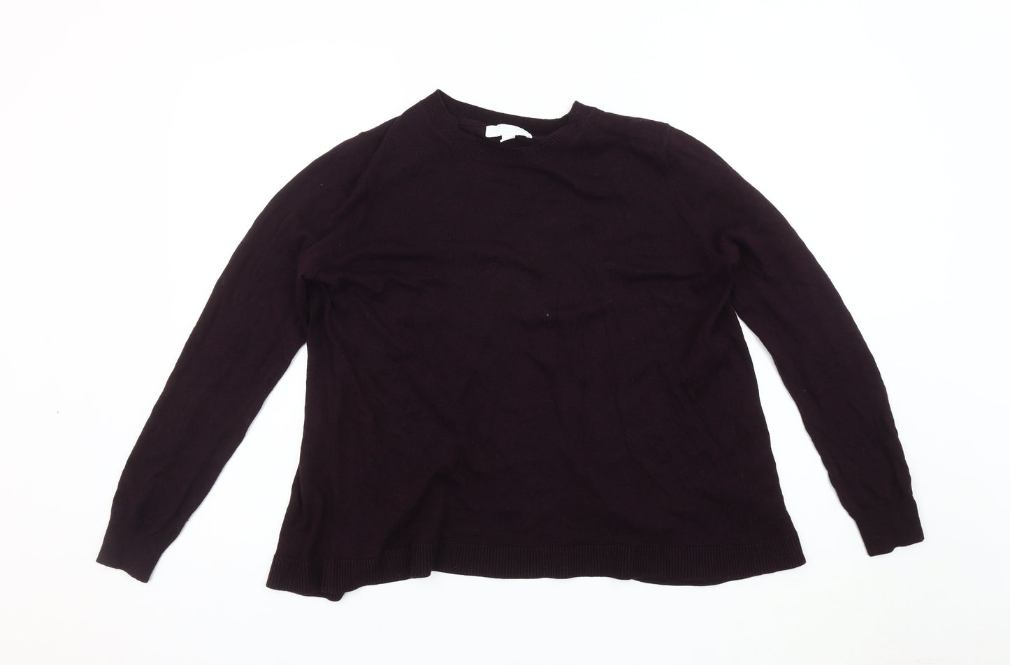 The White Company Women’s Black Crew Neck Pullover, Size 8
