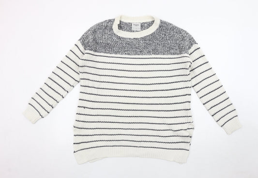 Vero Moda Women's Ivory Striped Pullover, Size S