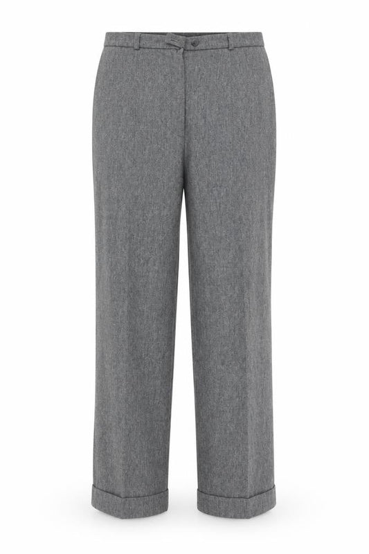 Basler Womens Grey Viscose Trousers Size 12