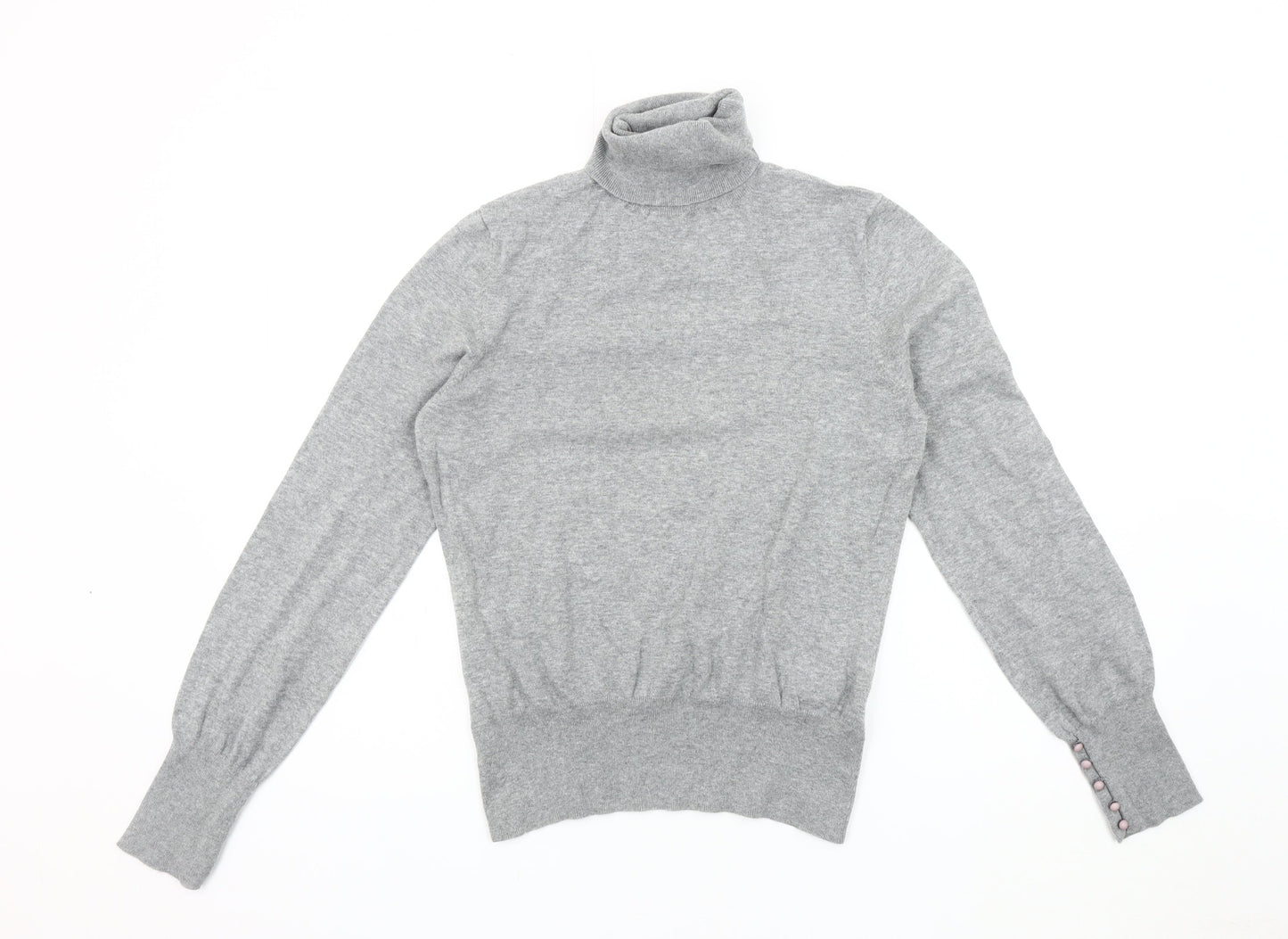 Oasis Women’s Grey Roll Neck Pullover Jumper Size 16